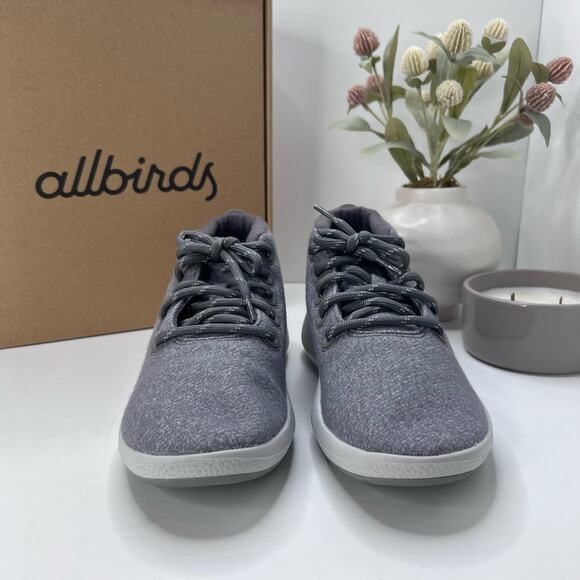 Allbirds Wool Runner-up Mizzles Water-Repellent Sneakers Medium Gray Women 8 NWB - Picture 2 of 10